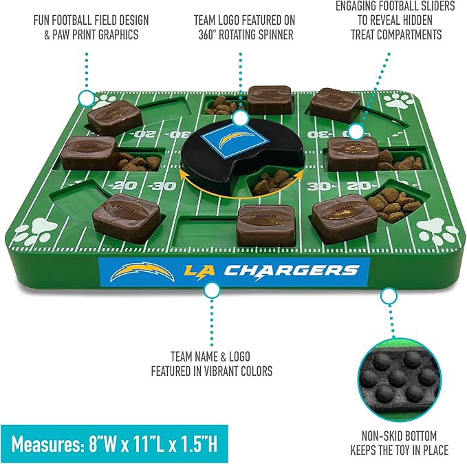 NFL LA Chargers Interactive Puzzle Treat Toy for Dogs