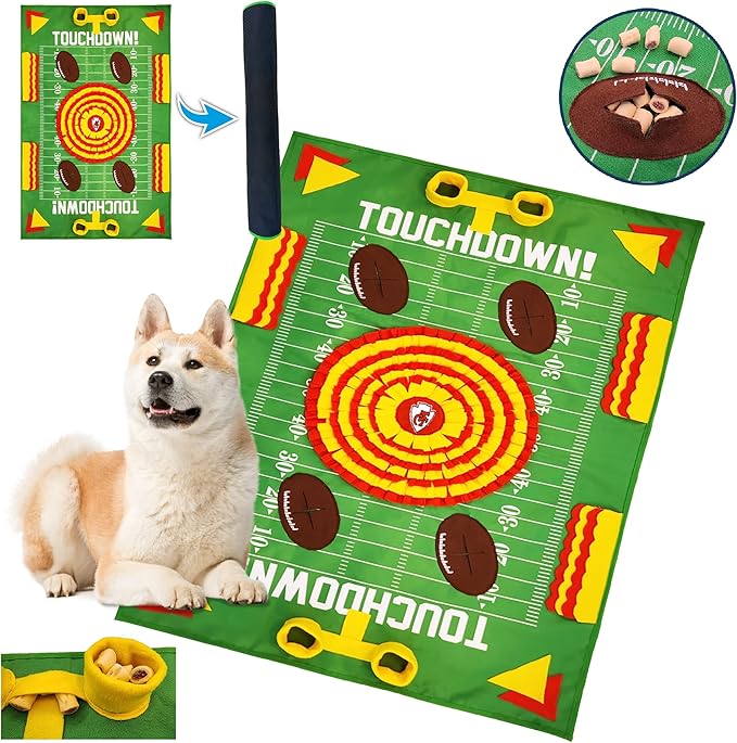 NFL Kansas City Chiefs Dog Snuffle Mat | Officially Licensed | Slow Feeder Puzzle Toy