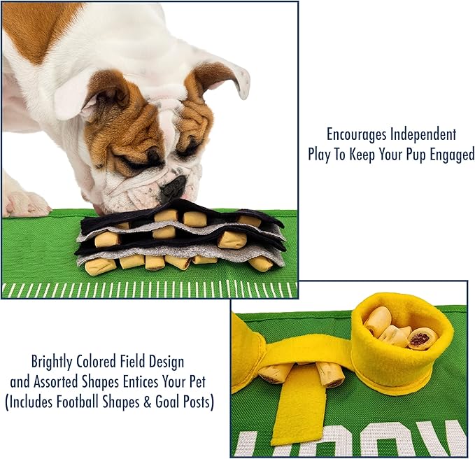 NFL Green Bay Packers Dog Snuffle Mat | Officially Licensed | Slow Feeder Puzzle Toy