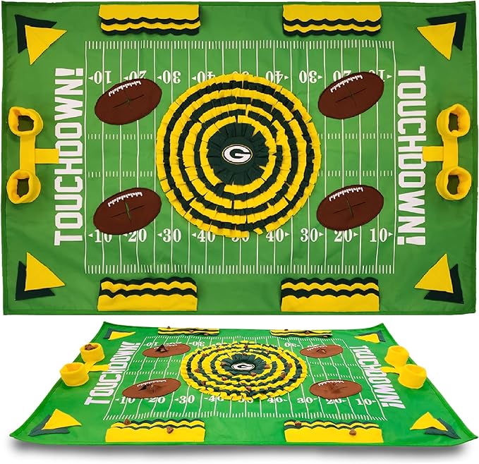 NFL Green Bay Packers Dog Snuffle Mat | Officially Licensed | Slow Feeder Puzzle Toy