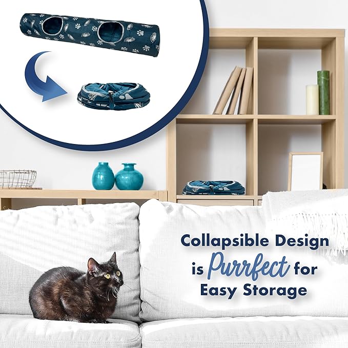 Philadelphia Eagles NFL Cat Tunnel with Catnip Football
