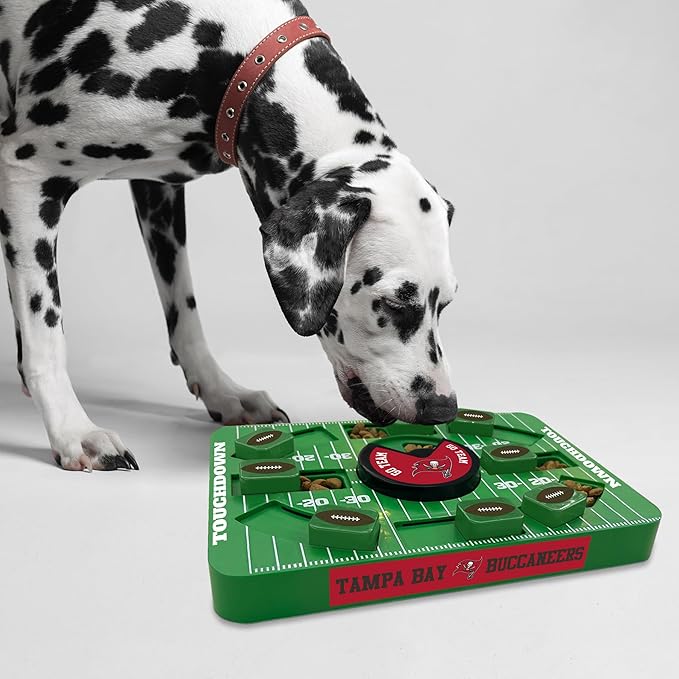 NFL Tampa Bay Buccaneers Dog Puzzle Toy — Large Interactive Slow Feeder & Treat Dispenser