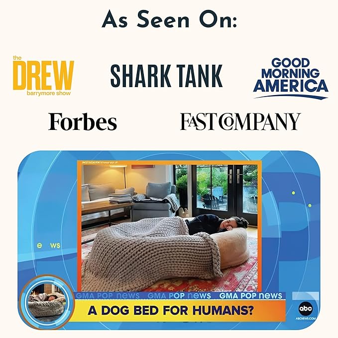Plufl Human Dog Bed | Memory Foam Nap Pod for Adults & Pets