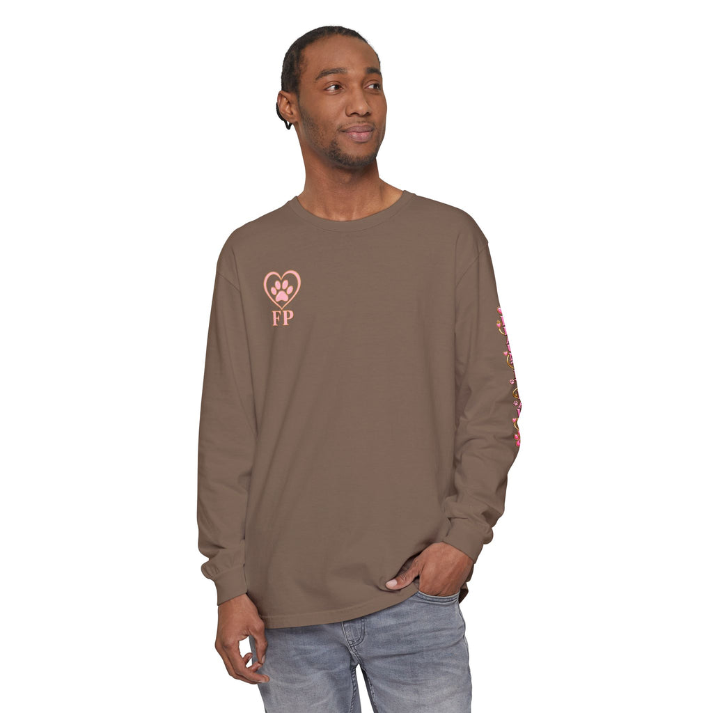 Garment-Dyed Long Sleeve Tee | Flauntly Paws