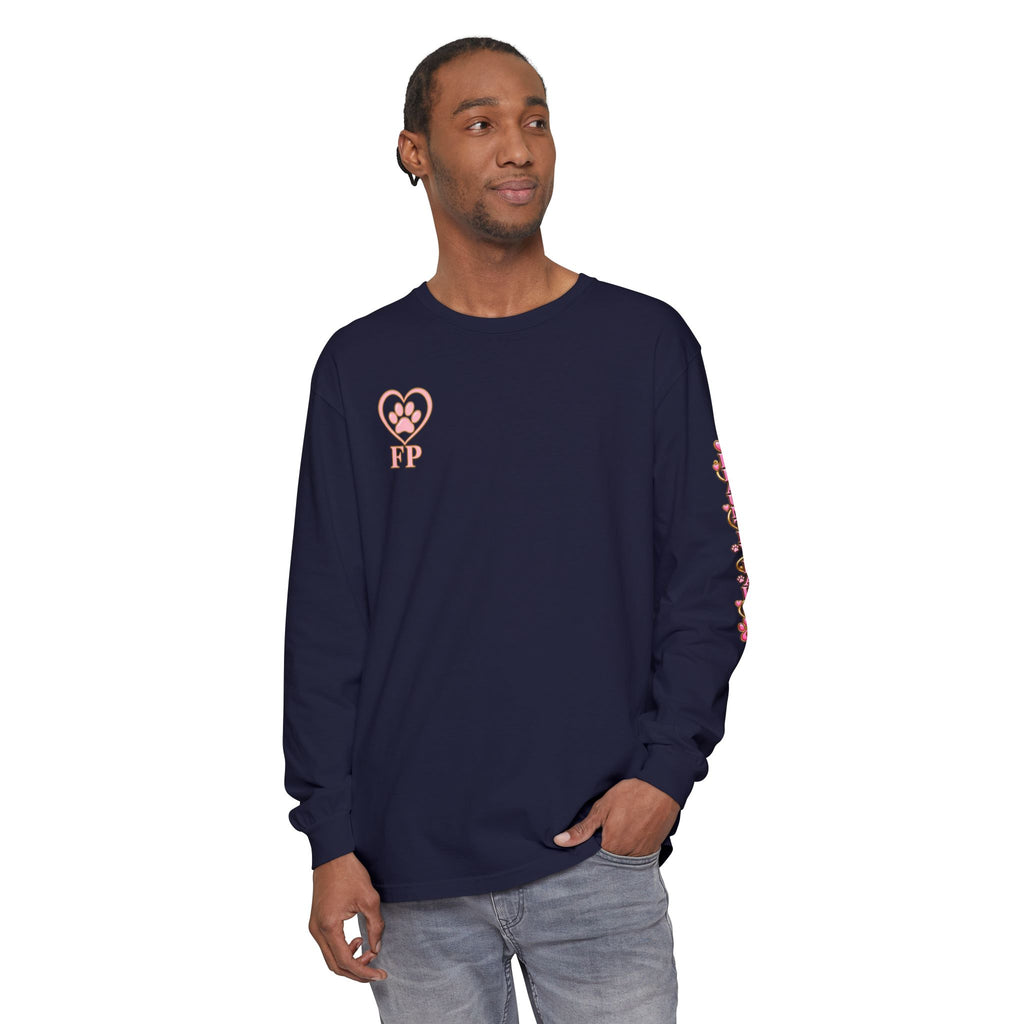 Garment-Dyed Long Sleeve Tee | Flauntly Paws