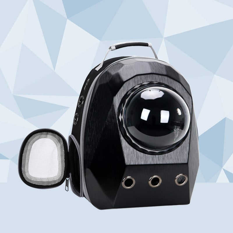 Space Capsule Pet Backpack – Transparent Bubble Carrier for Cats & Dogs