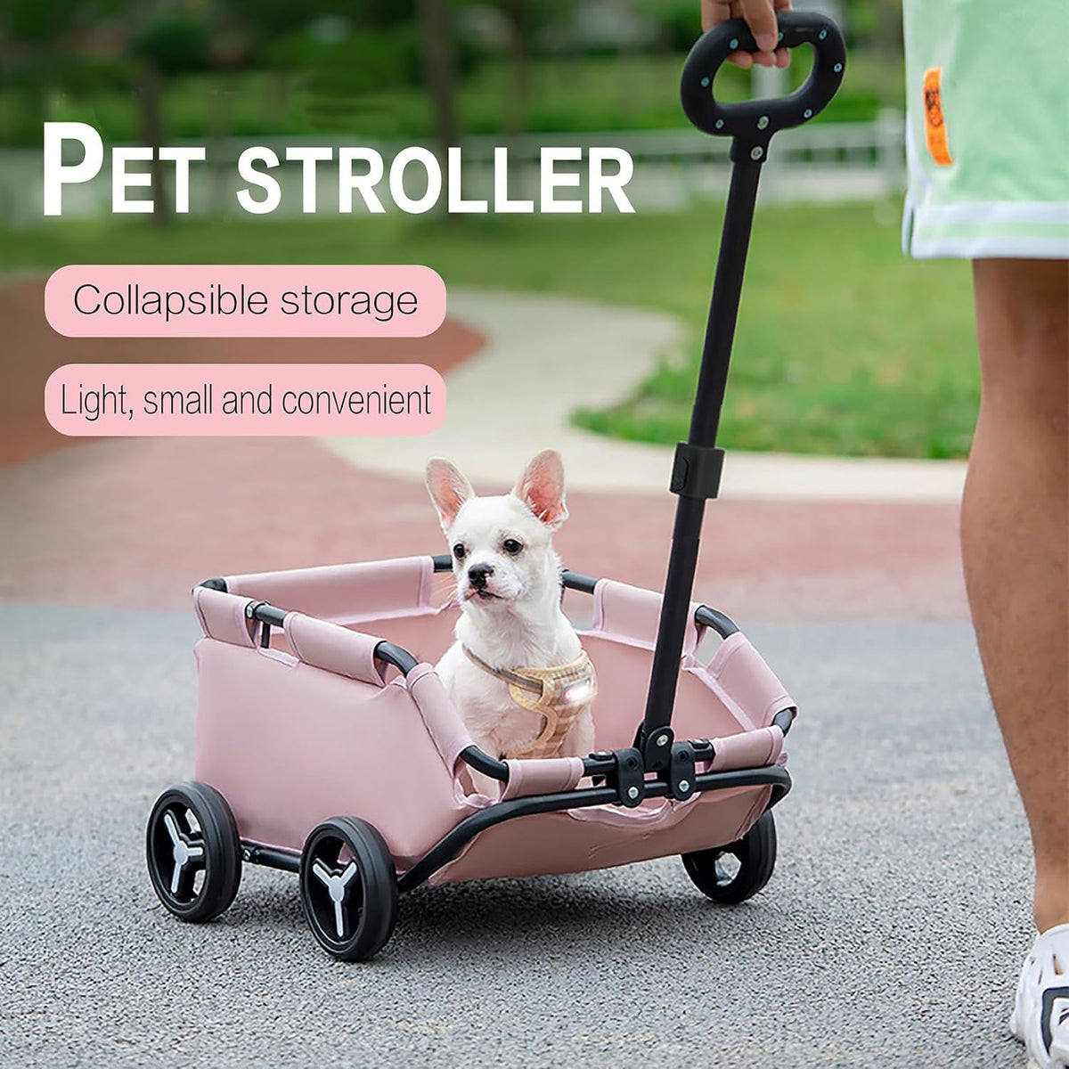 Luxury Foldable Pet Stroller – Portable Outdoor Pram for Dogs & Cats