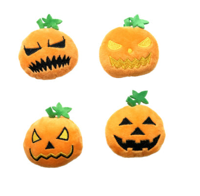Halloween Pumpkin Cat Toy | Spooky Plush Toy for Cats | Interactive Halloween Pet Toy