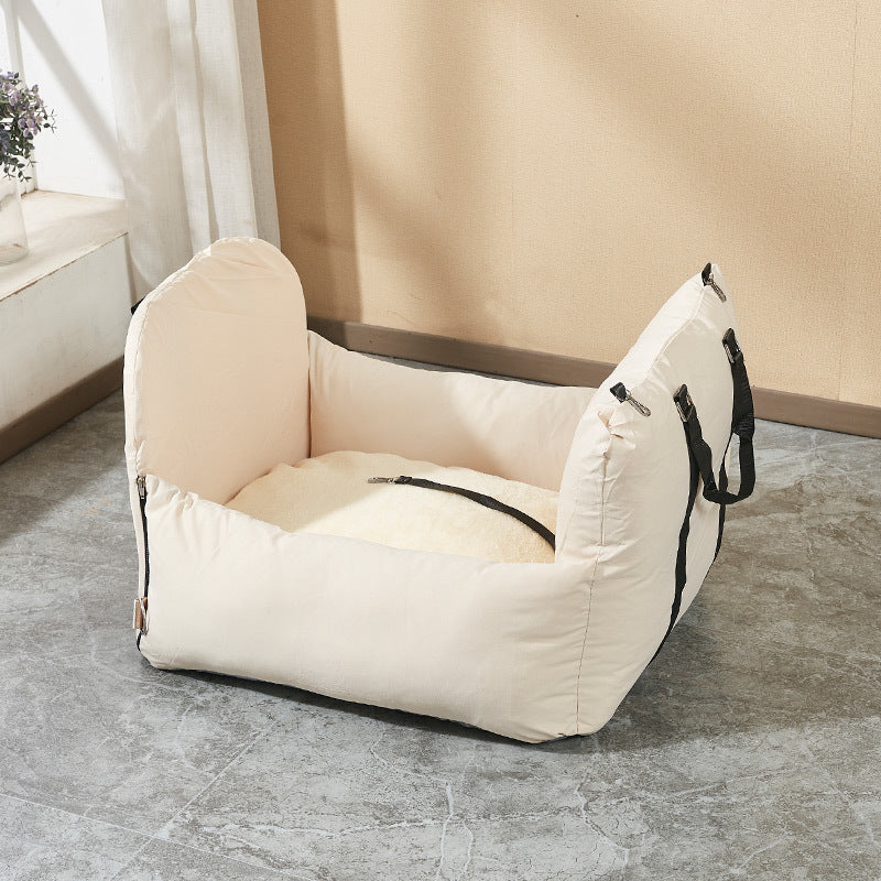 Luxury Portable Car Pet Nest – Removable & Washable Travel Bed
