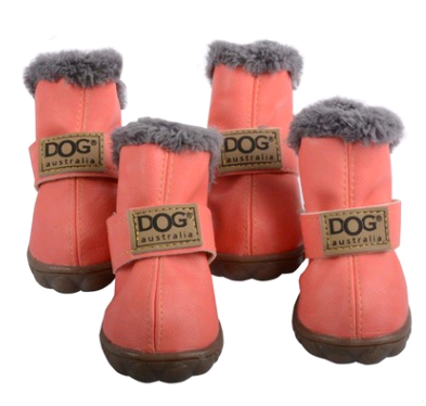 Waterproof Fleece-Lined Dog Snow Boots | Anti-Slip Winter Paw Protection (4-Pack)