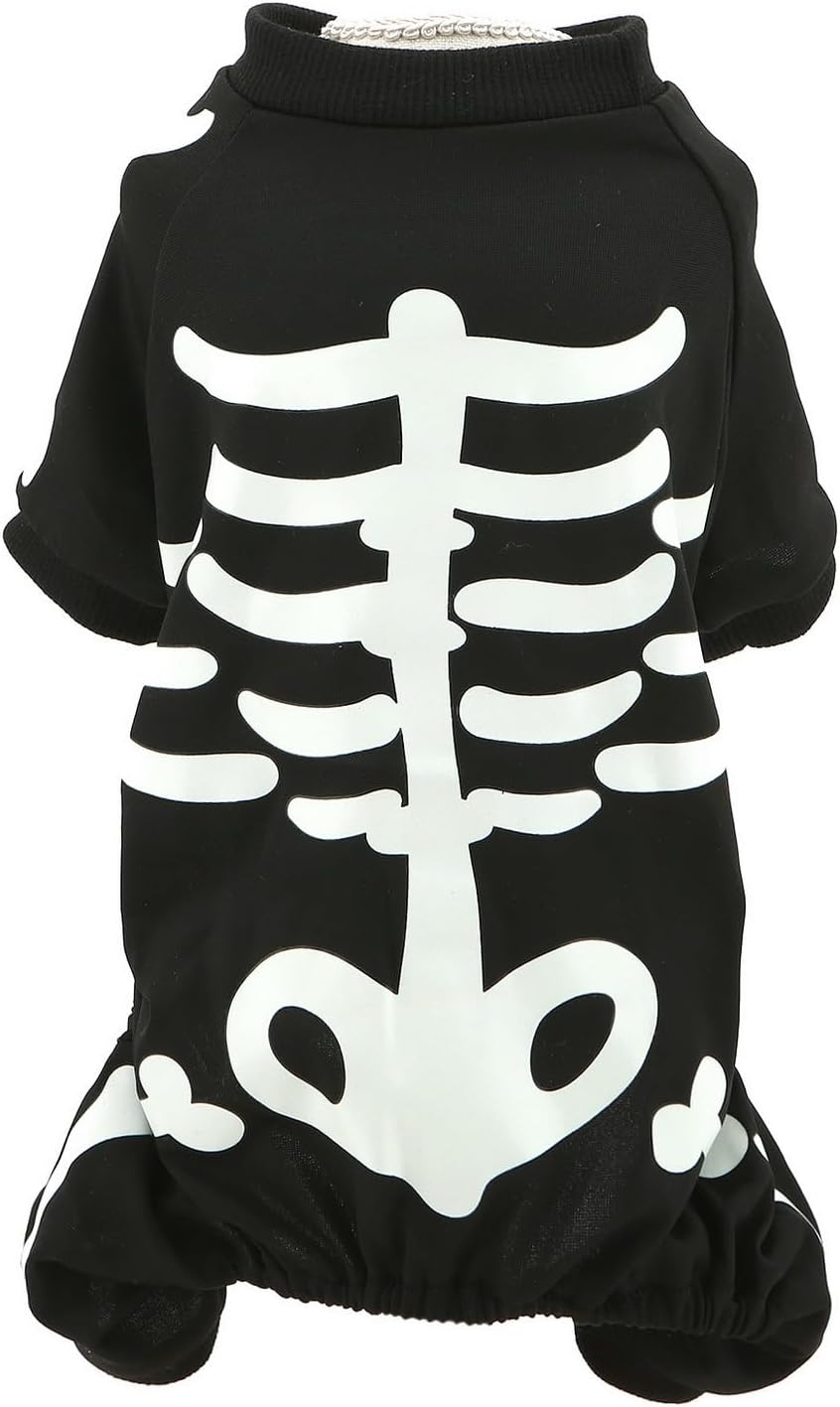 Glow-in-the-Dark Skeleton Dog Jumpsuit
