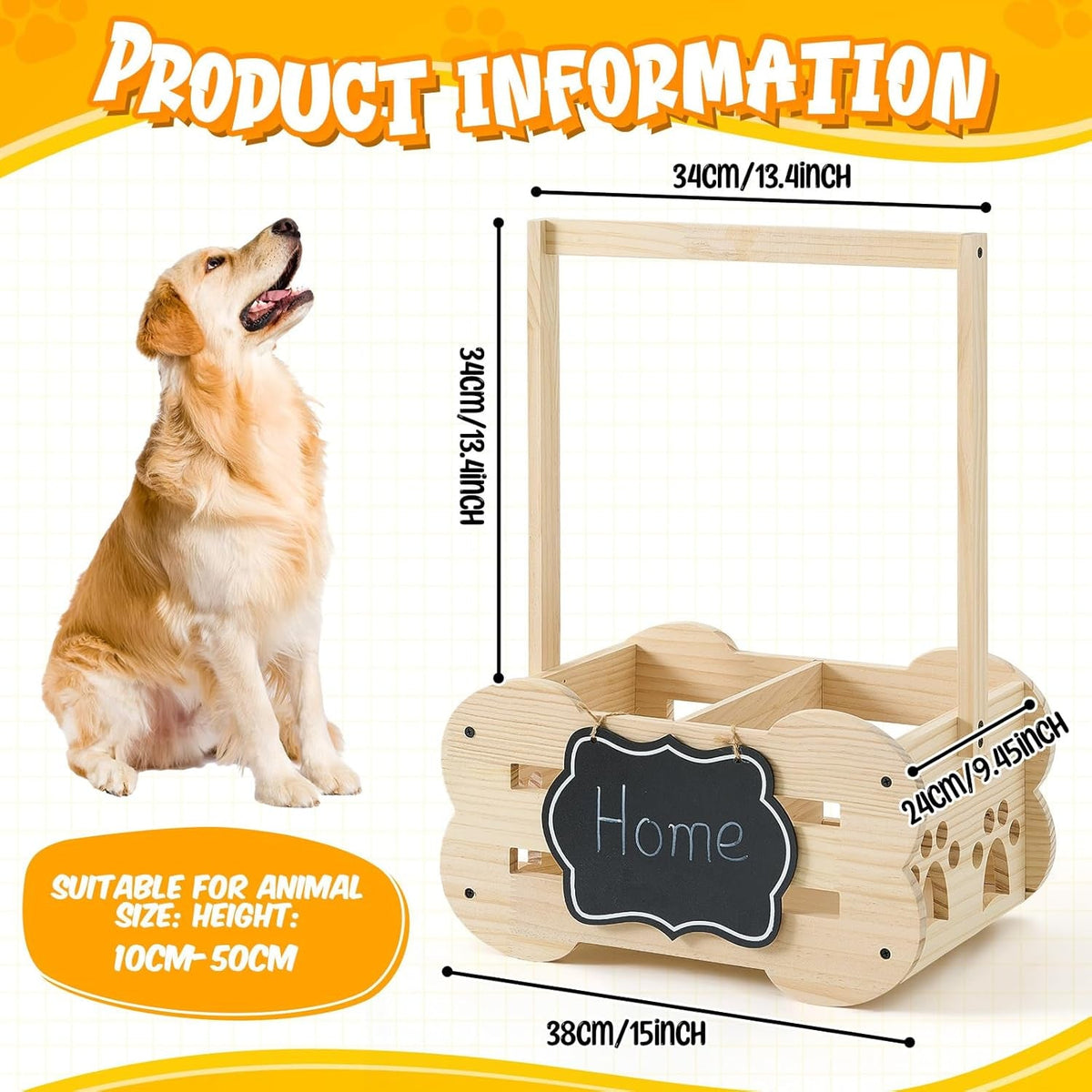 Pet Wardrobe & Toy Storage Organizer | Wooden Bone-Shaped Closet with Hangers
