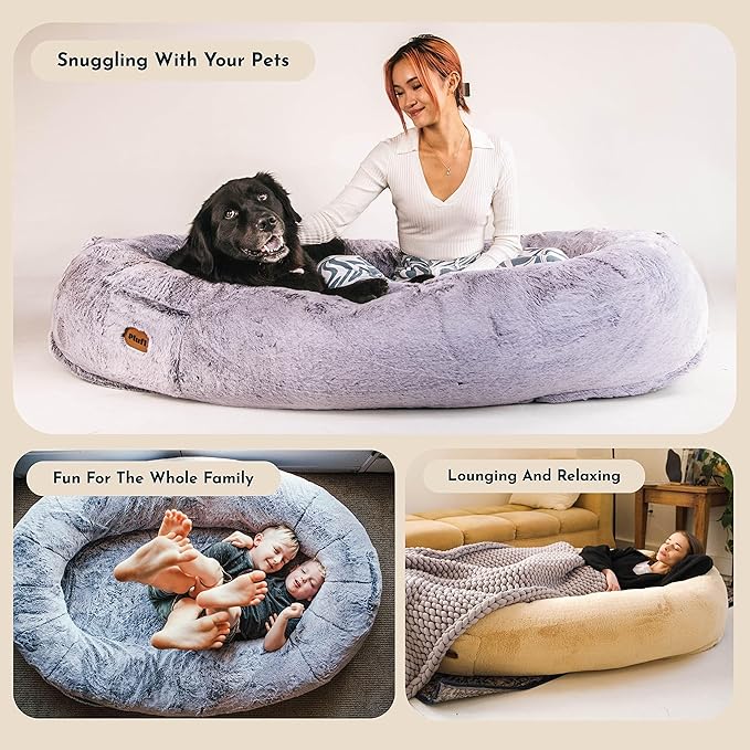 Plufl Human Dog Bed | Memory Foam Nap Pod for Adults & Pets