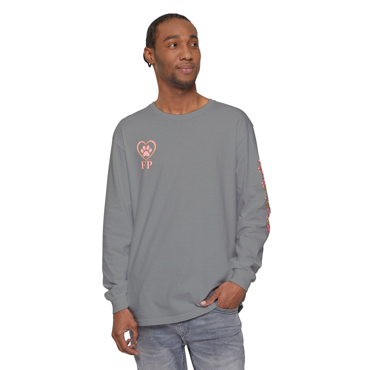 Garment-Dyed Long Sleeve Tee | Flauntly Paws