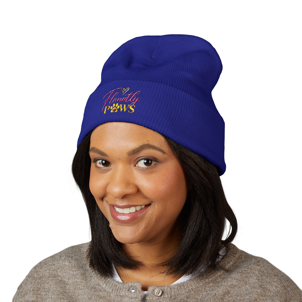 Embroidered Classic Cuffed Beanie | Flauntly Paws