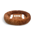 Football Plush Pet Bed — Cozy Sports-Themed Dog & Cat Bed for Small Breeds
