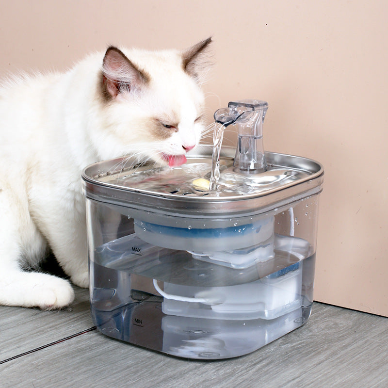 Stainless Steel Pet Water Fountain | Auto-Circulating | Dogs & Cats