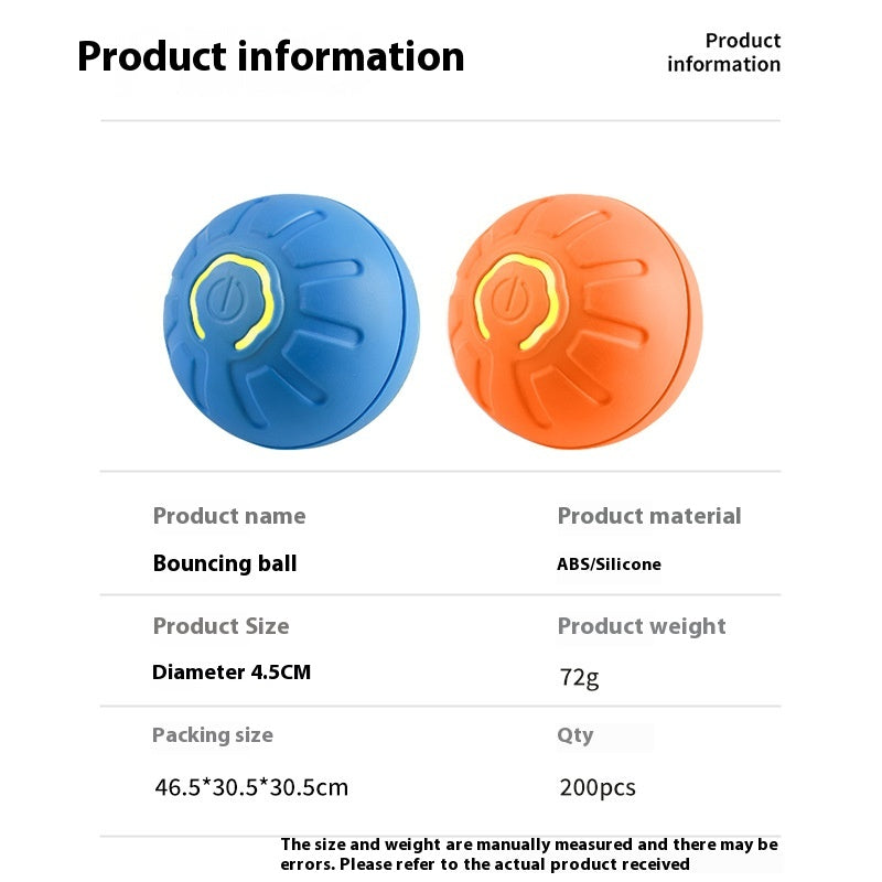 Smart Interactive Pet Toy Ball | Electronic Auto-Rolling & Jumping Ball | USB Rechargeable | Dogs & Cats