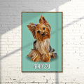 Yorkshire Terrier Pastel Portrait Canvas | Custom Pet Wall Art