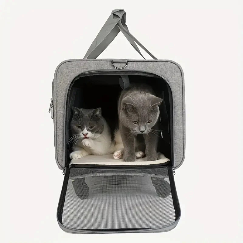 Extra Large Wheeled Pet Trolley Carrier | Foldable Travel Case for Cats & Dogs