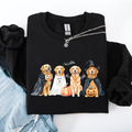 Adorable Halloween Dogs Patchwork Retro Sweatshirt