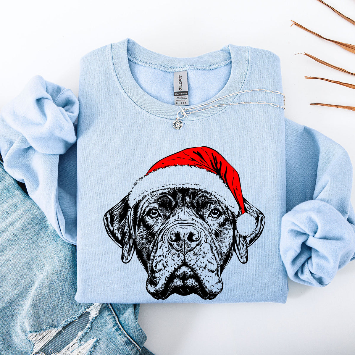 Bull Mastiff Santa Christmas Sweatshirt