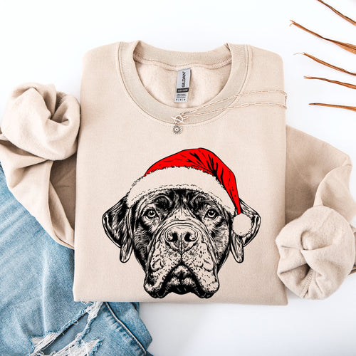 Bull Mastiff Santa Christmas Sweatshirt