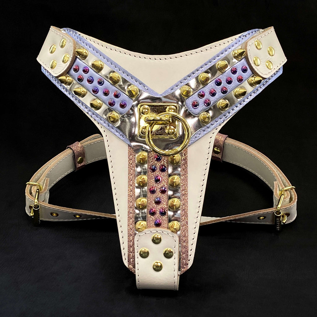 Flauntly Paws The Candy Leather Dog Harness