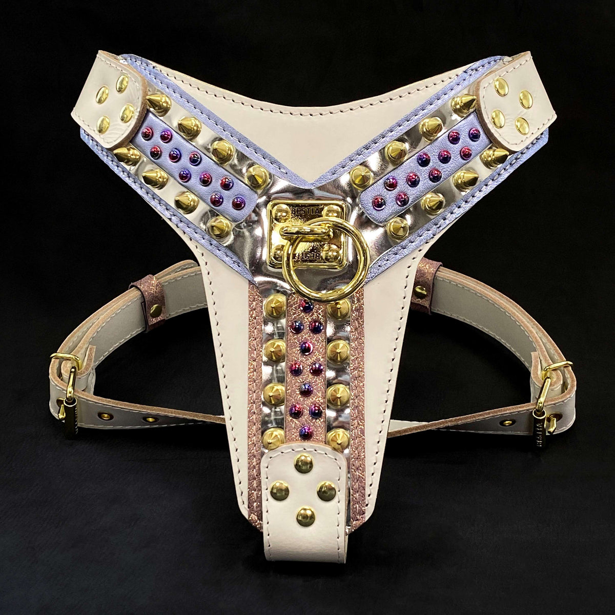 Flauntly Paws The Candy Leather Dog Harness