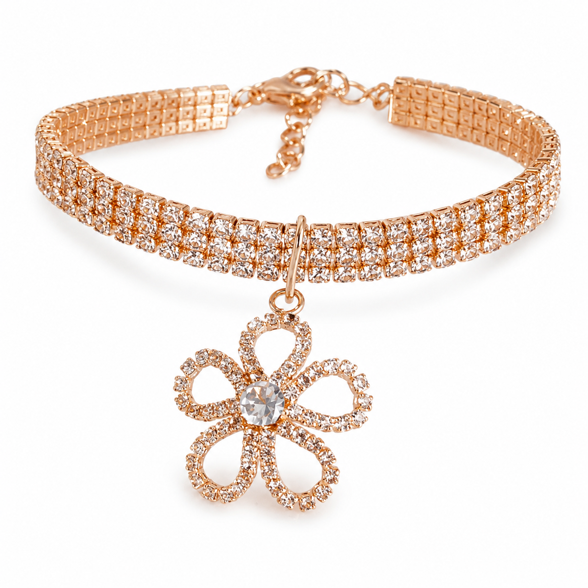 Crystal Bloom Pet Necklace