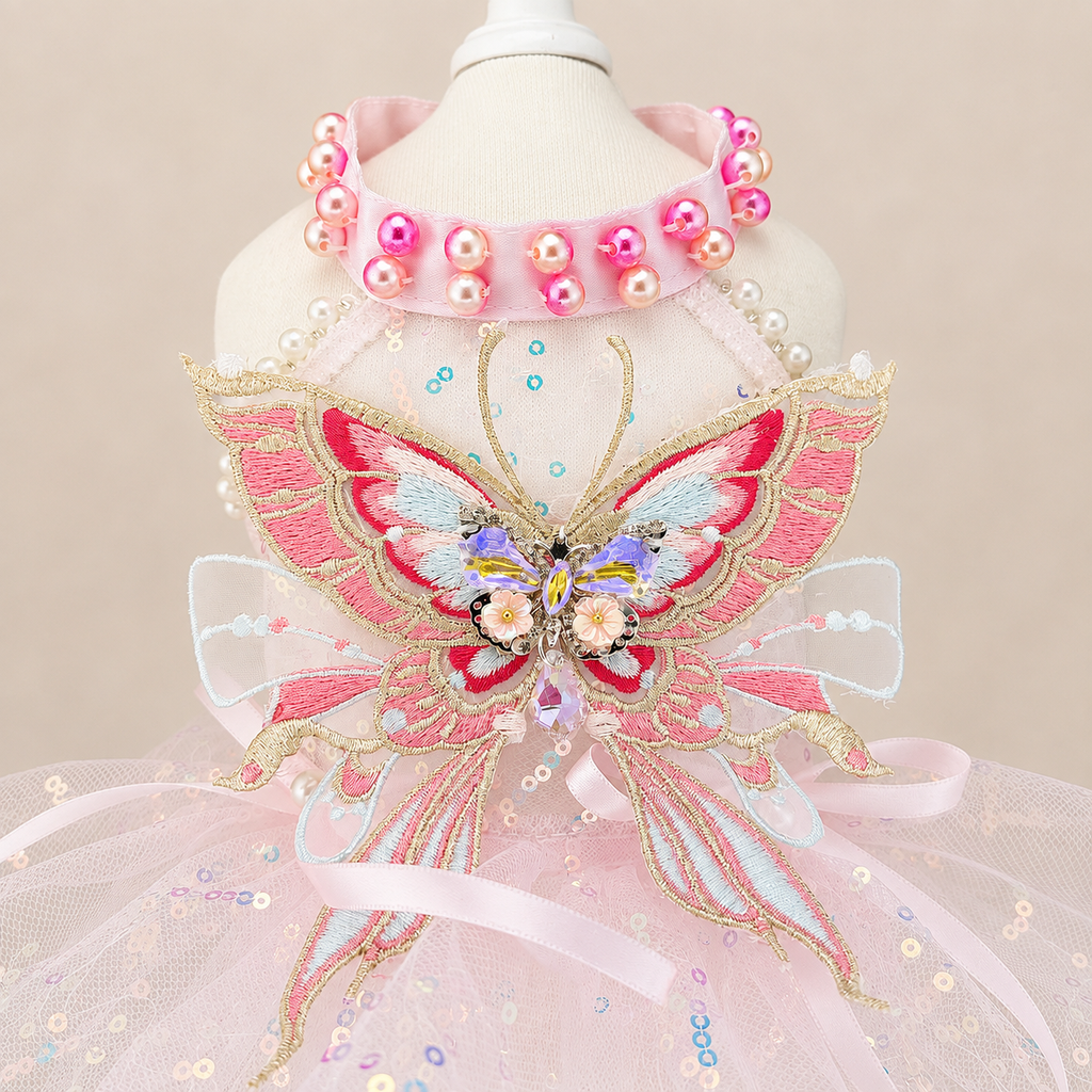 Flauntly Paws Butterfly Tulle Dress for Dogs & Cats