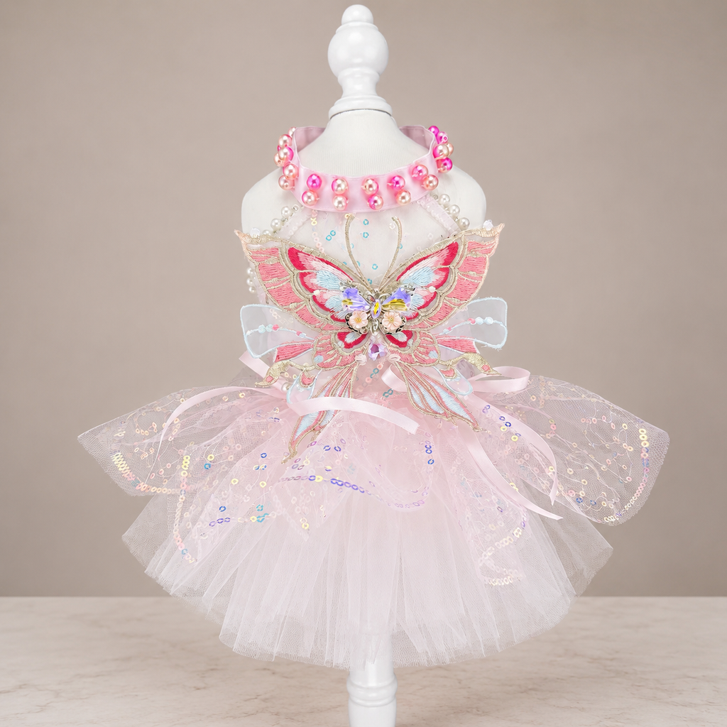 Flauntly Paws Butterfly Tulle Dress for Dogs & Cats