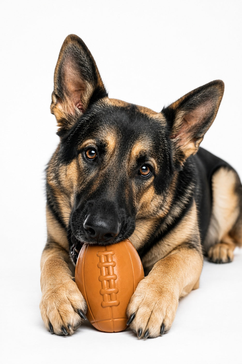 SodaPup Football Dog Chew Toy & Treat Dispenser | Durable Natural Rubber | USA Made | Large