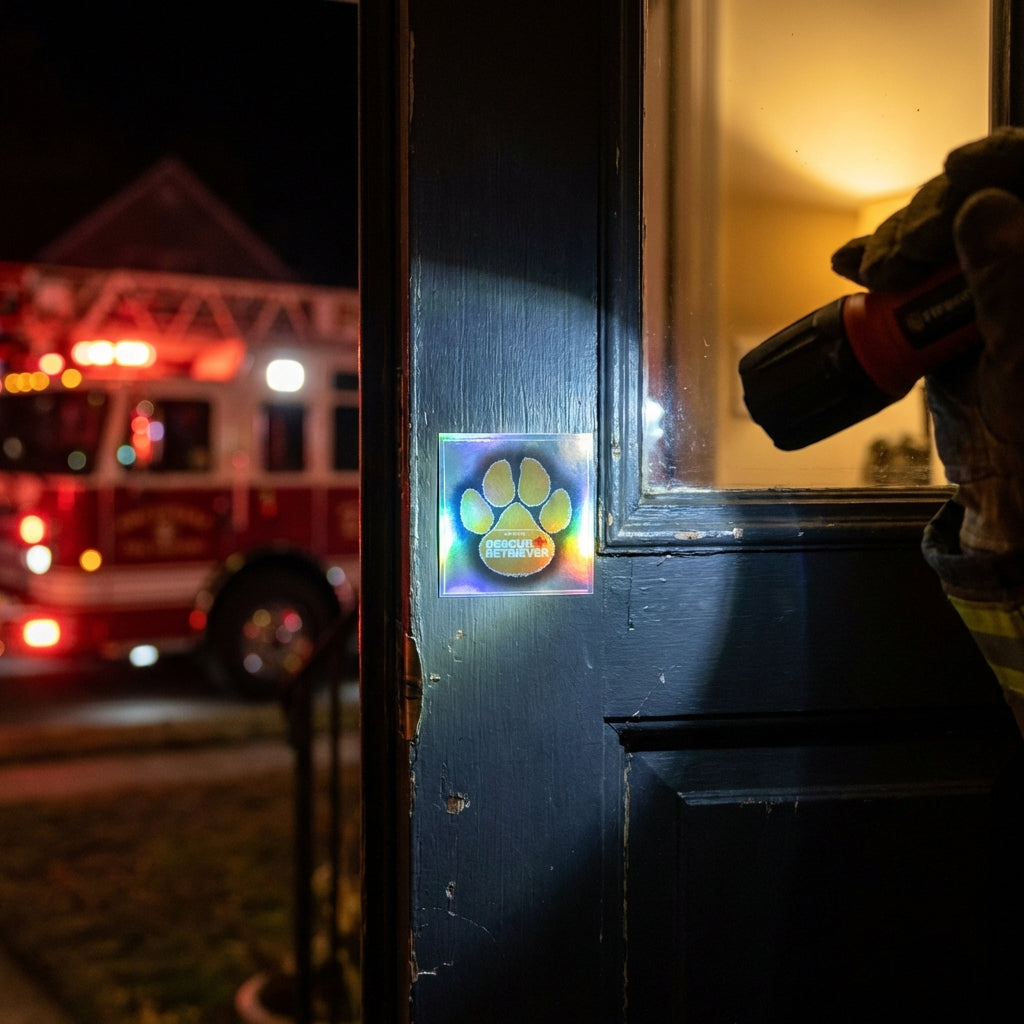 The Rescue Retriever™ — Firefighter-Designed Pet Smoke Detector & Strobe Alert