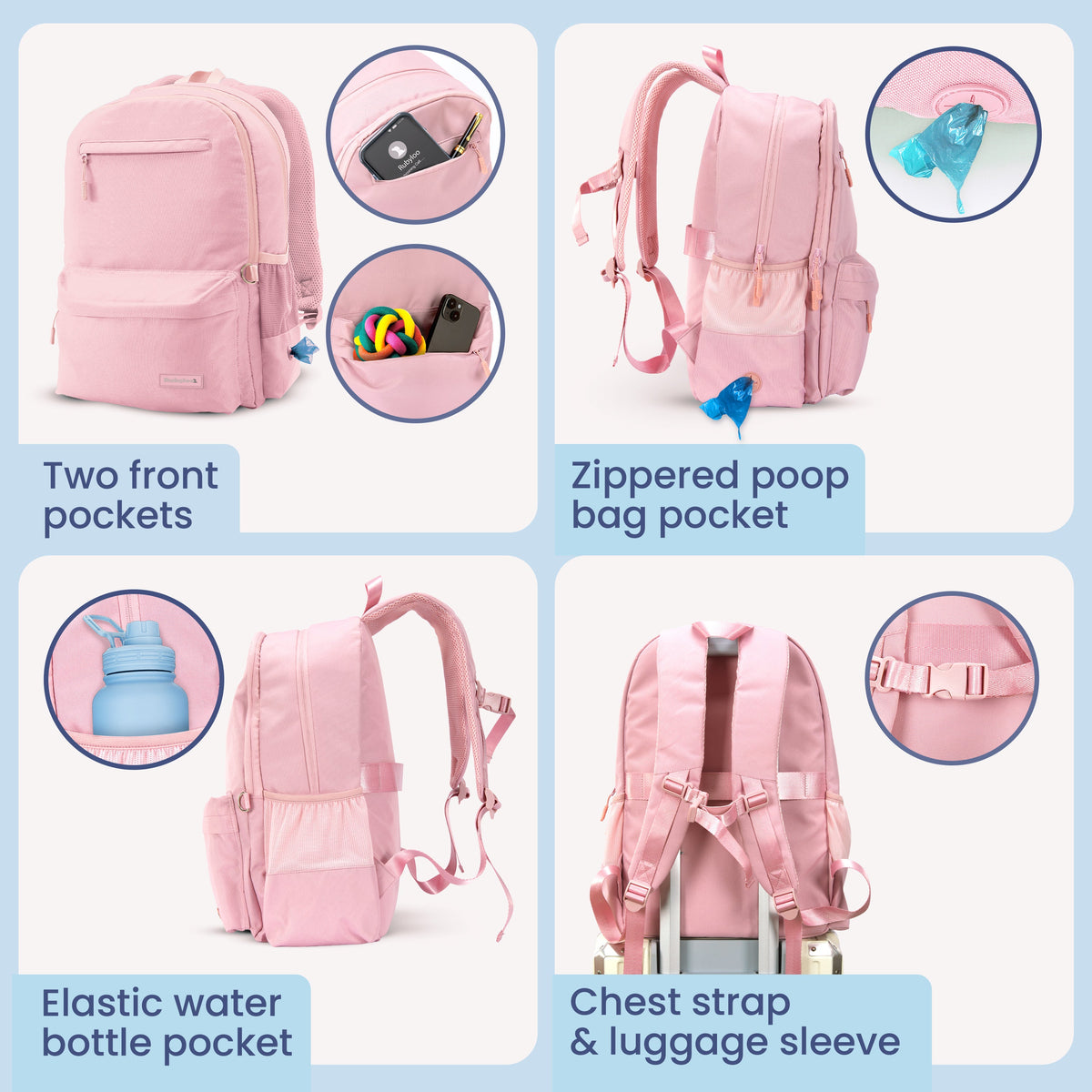 The Original Doggy Bag™ | 6-Piece Dog Supply Backpack | Carry-On Approved