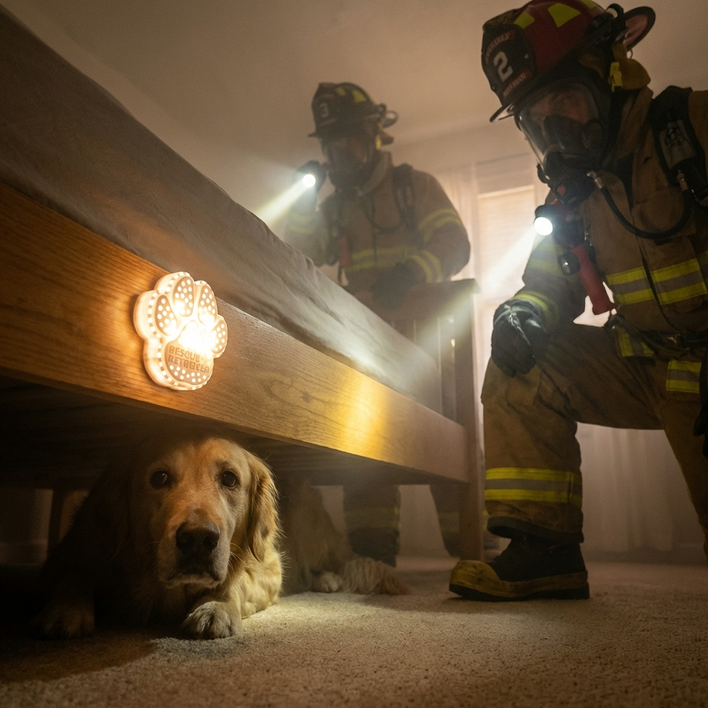 The Rescue Retriever™ — Firefighter-Designed Pet Smoke Detector & Strobe Alert