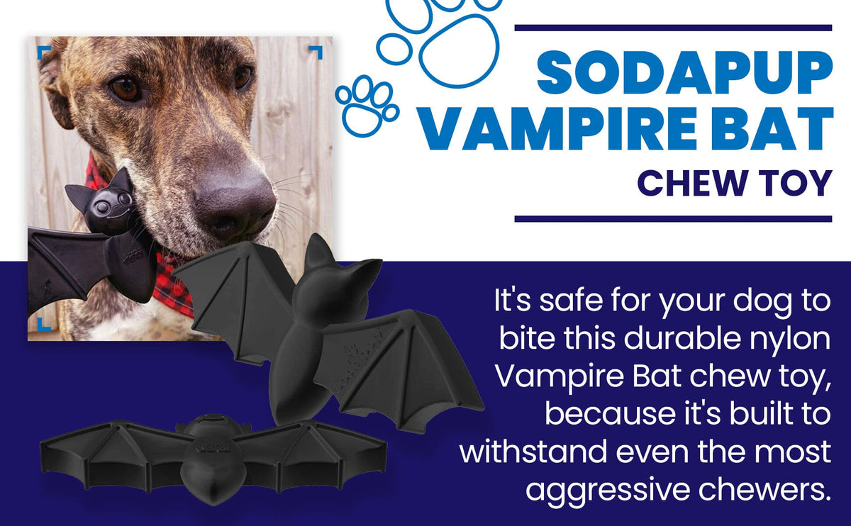 SodaPup Vampire Bat eChew | Nylon Chew Toy & Lick Mat for Dogs