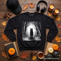 Haunted Forest Black Cat Sweatshirt – Spooky Halloween Night Sweater