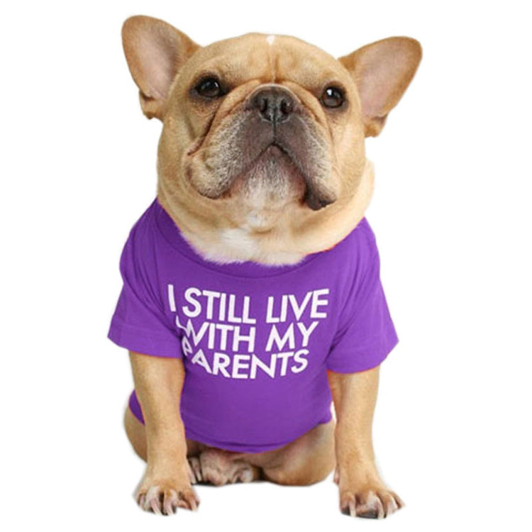 "I Still Live With My Parents" Dog T-Shirt