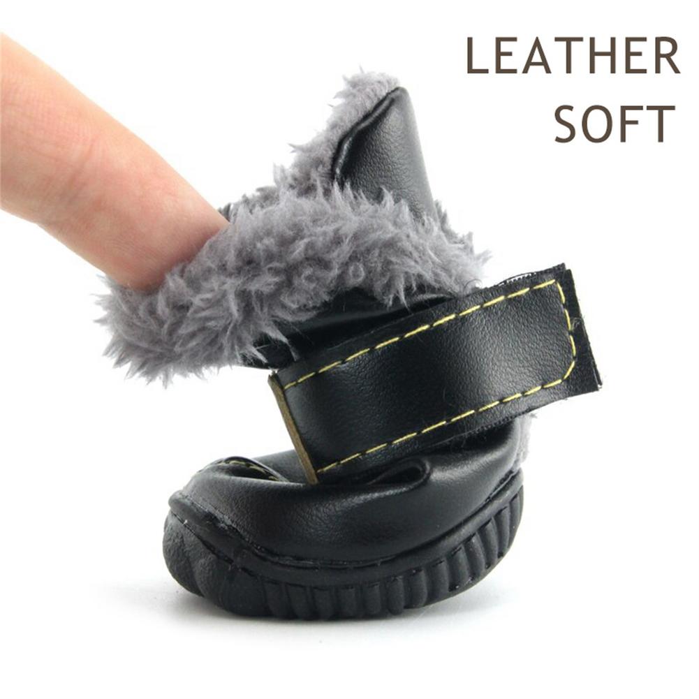 Waterproof Fleece-Lined Dog Snow Boots | Anti-Slip Winter Paw Protection (4-Pack)