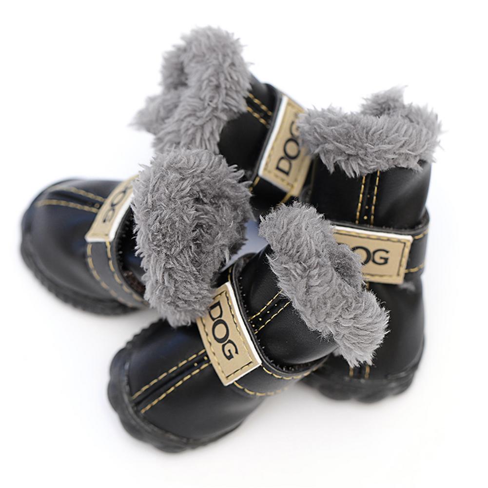 Waterproof Fleece-Lined Dog Snow Boots | Anti-Slip Winter Paw Protection (4-Pack)