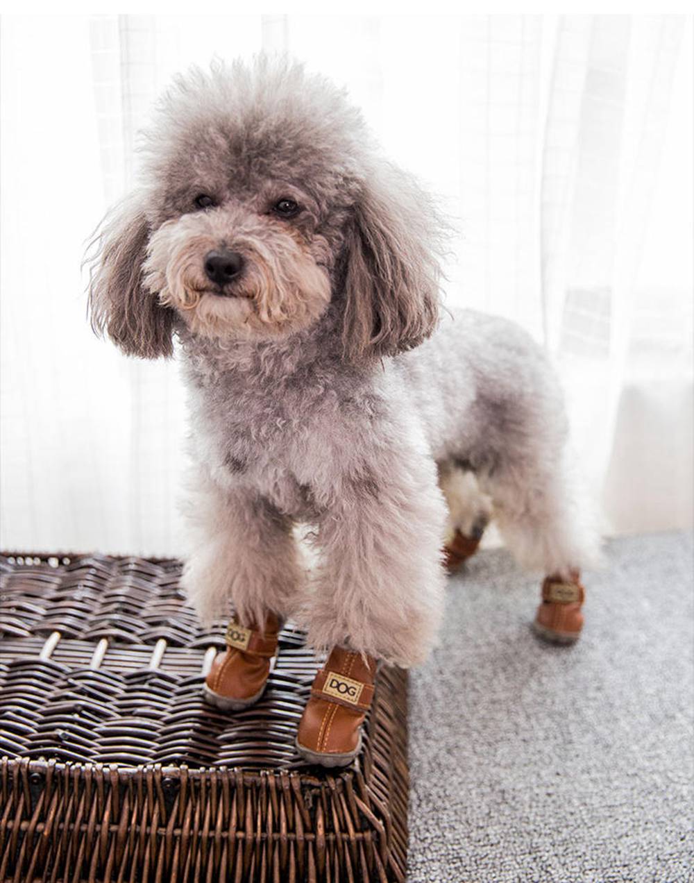 Waterproof Fleece-Lined Dog Snow Boots | Anti-Slip Winter Paw Protection (4-Pack)