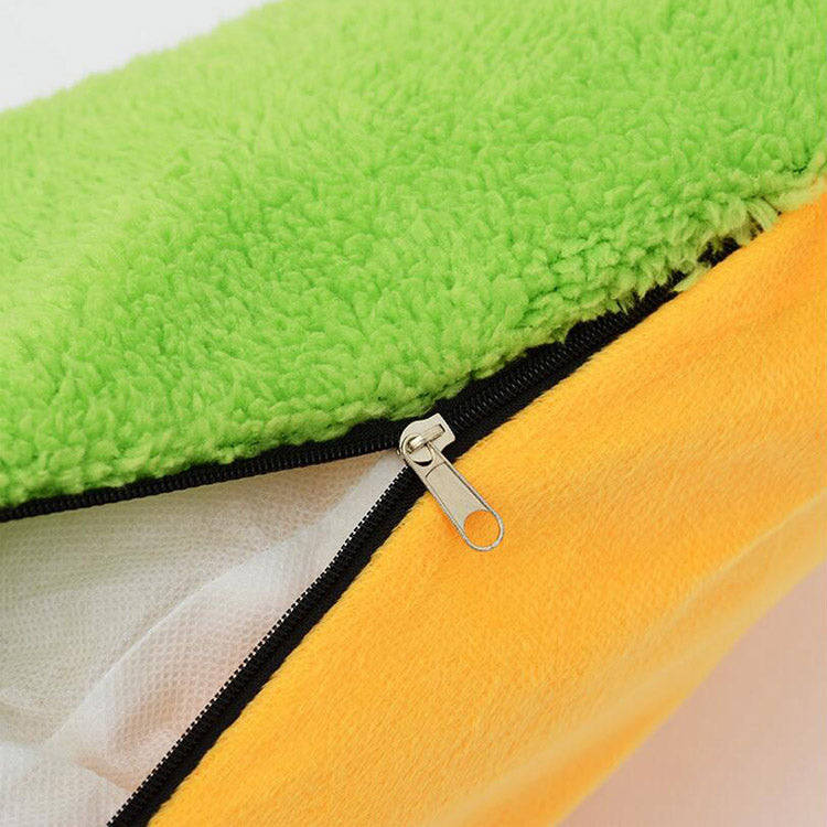Hot Dog Pet Bed | Cozy Novelty Dog Bed | Small to Medium Dogs