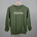 Easily Distracted By Dogs & Books Tee & Sweatshirt