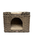 Handwoven Cat House with Cushioned Perch | Cozy Hideaway Den