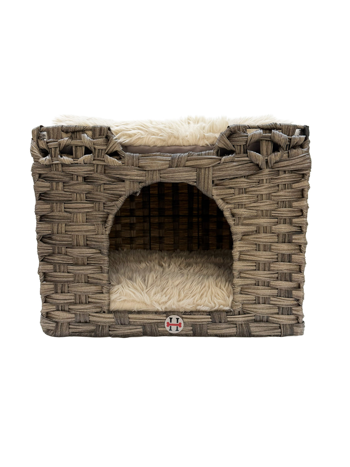 Handwoven Cat House with Cushioned Perch | Cozy Hideaway Den