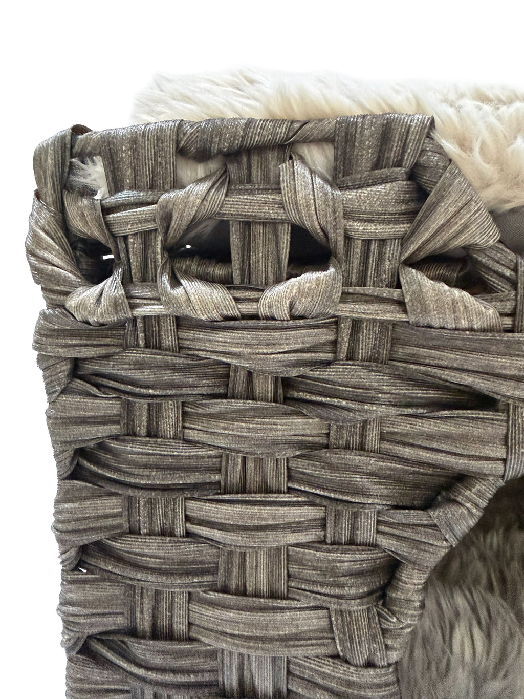 Handwoven Cat House with Cushioned Perch | Cozy Hideaway Den