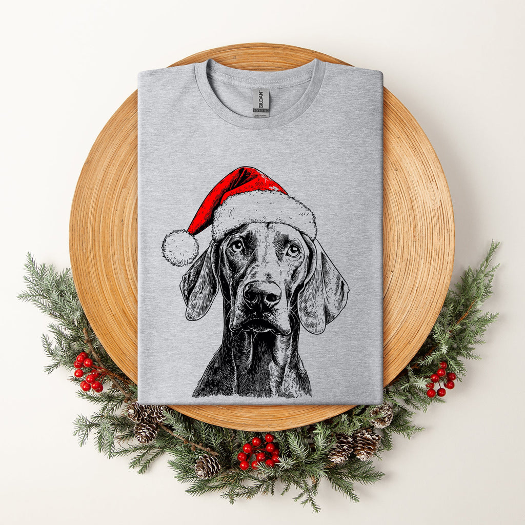 Weimaraner Santa Christmas Tee