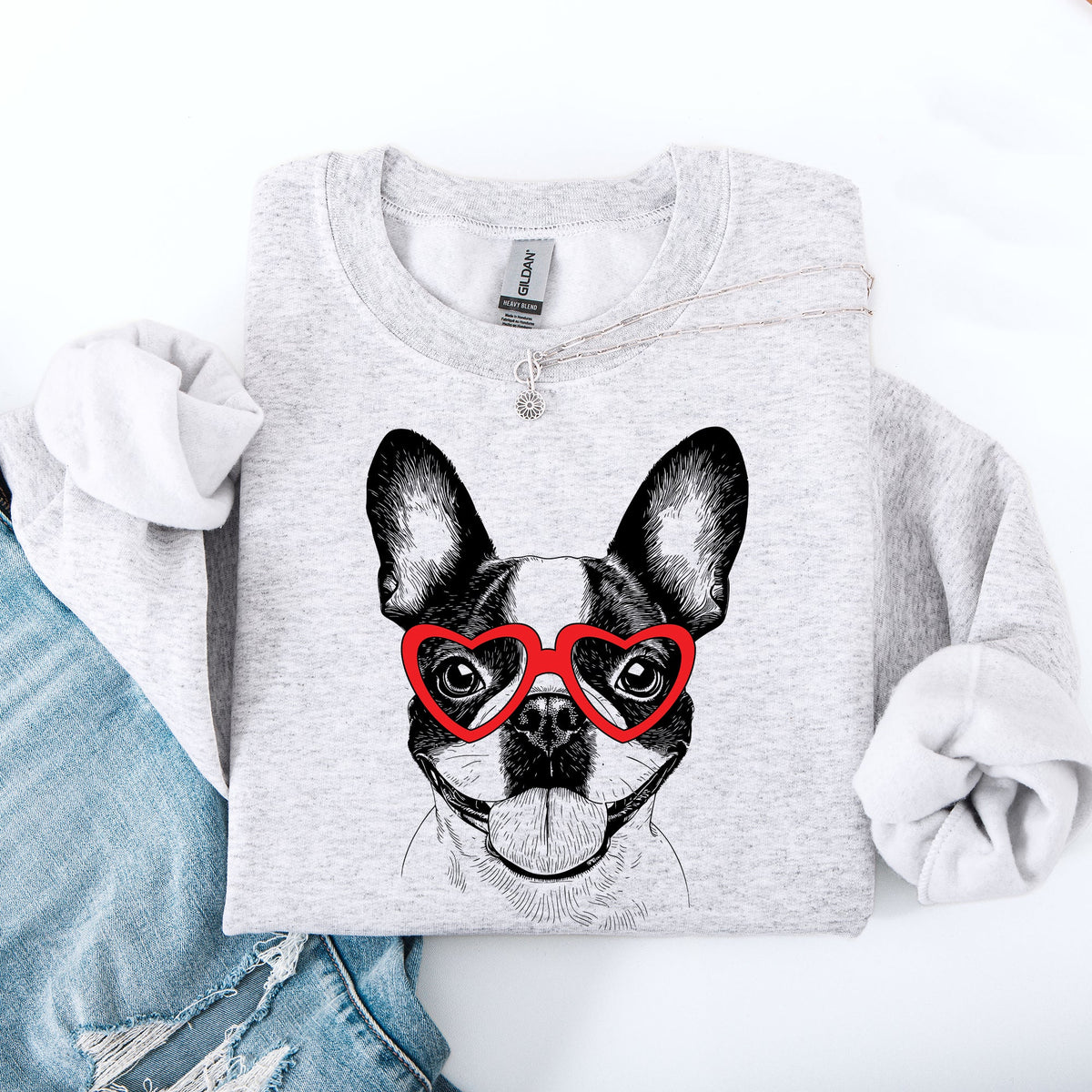 Boston Terrier Valentine Sweatshirt