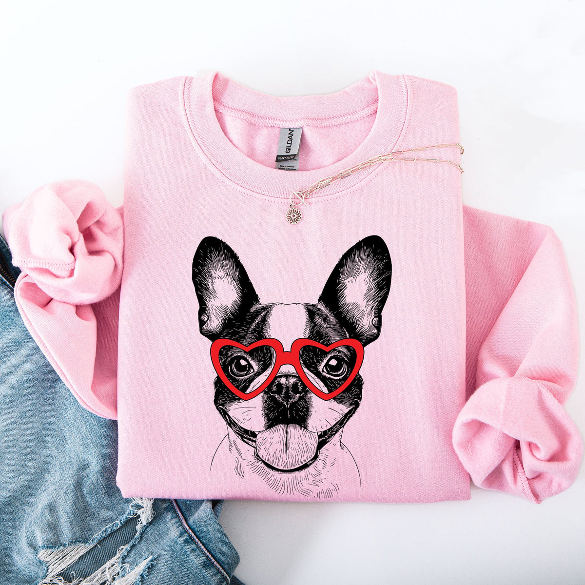 Boston Terrier Valentine Sweatshirt